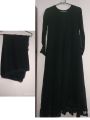 Black long Frock in Pure Chiffon-Pure Black Dress Flare Frock-Stylish and Simple Long Dress. 