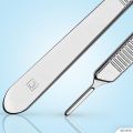Stainless Steel Scalpel Handle B.P. for surgical blade Handle No 3  With 3 Pieces Blades. 
