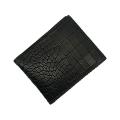 Pocket Size Black Crocodile Leather Wallet. 