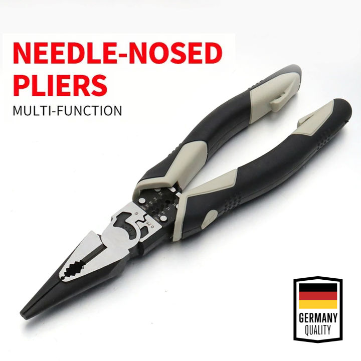 Top Quality 9 in 1 Professional Multifunctional Universal German Quality Pliers 8.5" Hardware Tools with 5 years Guarantee Wire Cutters crimper Plass Electrician