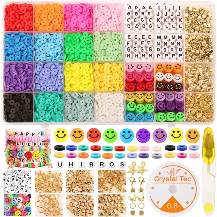 28 Cells 3mm Glass Rice DIY Beads Set Bracelet Making Kit For Kid