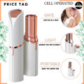 Price Tag - Finishing Touch Flawless Facial Hair Remover for Women, (Cell Operated) White/Rose Gold Electric Face Razor for Women with LED Light for Instant and Original Flawless Facial Hair Remover Painless Hair Removal. 