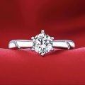 Platinum Plated Full Zircon Sparkling Wedding Crown Ring for Women Simple Mirco Pave Bling Zirconium Diamond Ring for Bridal. 