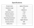 Aubess Tuya Smart ZigBee 3.0 Battery Alexa PIR Motion Sensor Detector 5-7M 150° Works with ZigBee BLE5.0 Bluetooth Mesh Gateway Hub. 