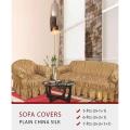 Sofa cover 5 Seater Jersey Fabric Elastic fit -Golden. 