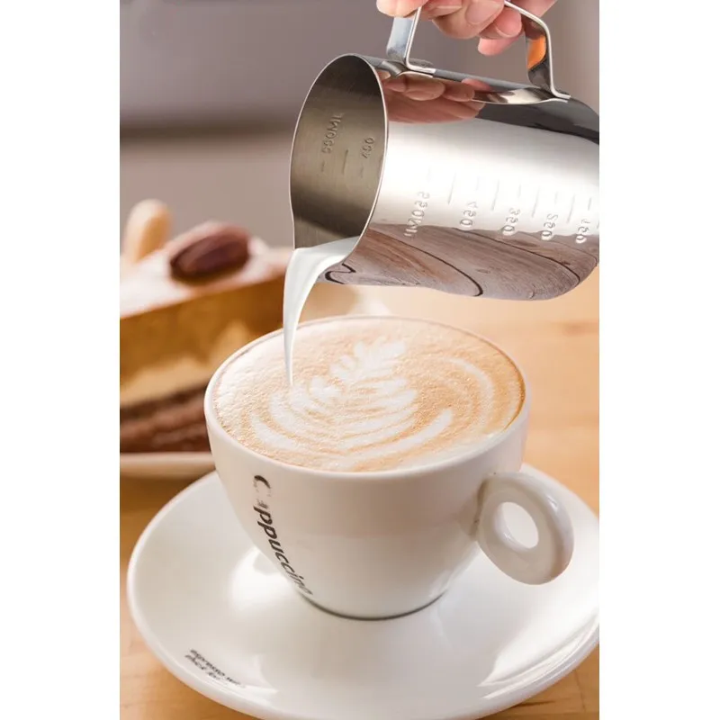 Pull Flower Cup Espresso Milk Frothing Pitcher Stainless Steel Cups Coffee Mug Pot Steamer Steaming