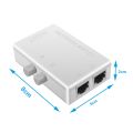 Mini 2 Port RJ45 RJ-45 Network Switch Ethernet Network Box Switcher Dual 2 Way Port Manual Sharing Switch Adapter HUB. 