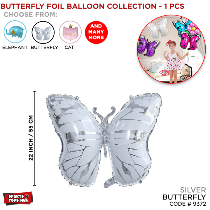 Butterfly Foil Balloon Collection Air & Helium Balloons, Party Supplies, Kids Happy Birthday & Baby Shower Parties Celebrations, Decor Supply, Reusable Foil Ballons, Photo Booth Backdrops & Wall Background Decorations,Born Day, School For Girls Boys & Kid