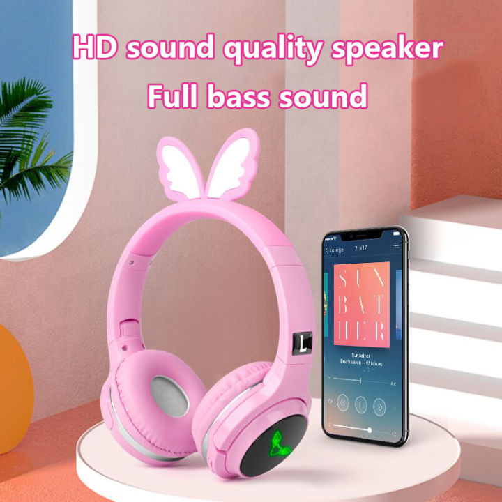 Angel%20Wings%20TWS%20Wireless%20Bluetooth%205.0%20Headset%20With%20Volume%20Limiter%20Function%20Stereo%20Channel%20And%20Bilateral%20Stereo%20Built%20In%20Micphone%20-%20Image%203