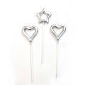 Pack of 3 Star Heart shaped candles for birthday Cake, Birthday Cake topper, Birthday Cake candle and Anniversary Cake candles. 