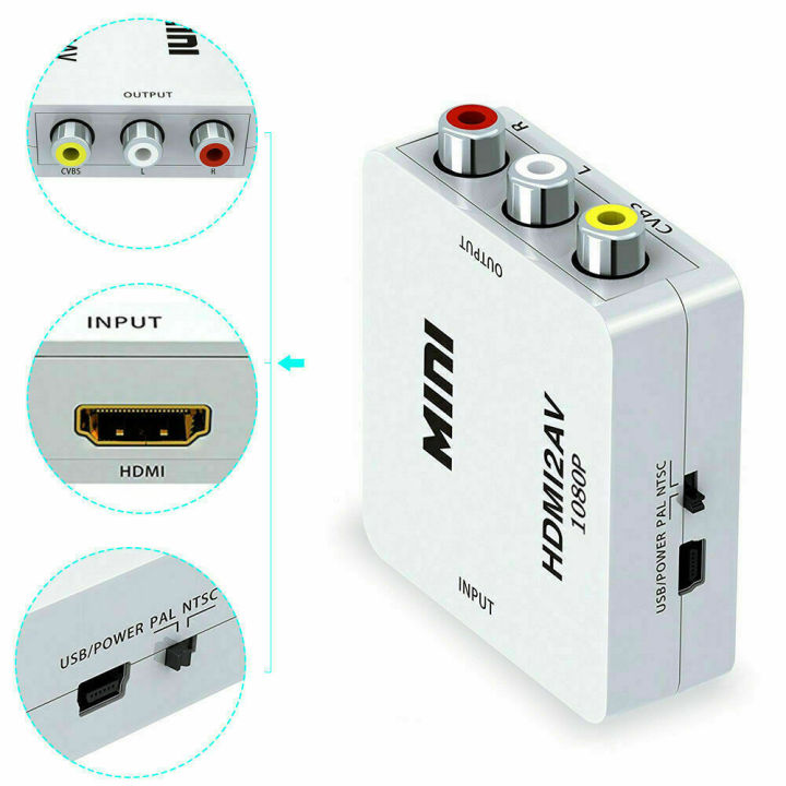 HDMI%20To%20AV%20Adapter%20Audio%20Video%20AV%20Converter%20Adapter%20Supporting%20PAL/NTSC%20with%20USB%20Charge%20Cable%20-%20White%20-%20Image%205
