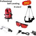 Professional YAMASU Cordless Automatic Self-Leveling 4-Line 2-Point Waterproof Laser Level,Horizontal Tilt Lazer Level tripod level,Laser level measuring tool,. 