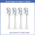 4 Pcs Replacement Brush Heads For Xiaomi Mijia T300/T500/T700 Electric Toothbrush Heads Soft Bristle Brush Heads With Dust Cover. 