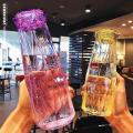Smart Crystal Glass Colored Travel Water Bottle 500ml  Fancy & Stylish Bottles. 