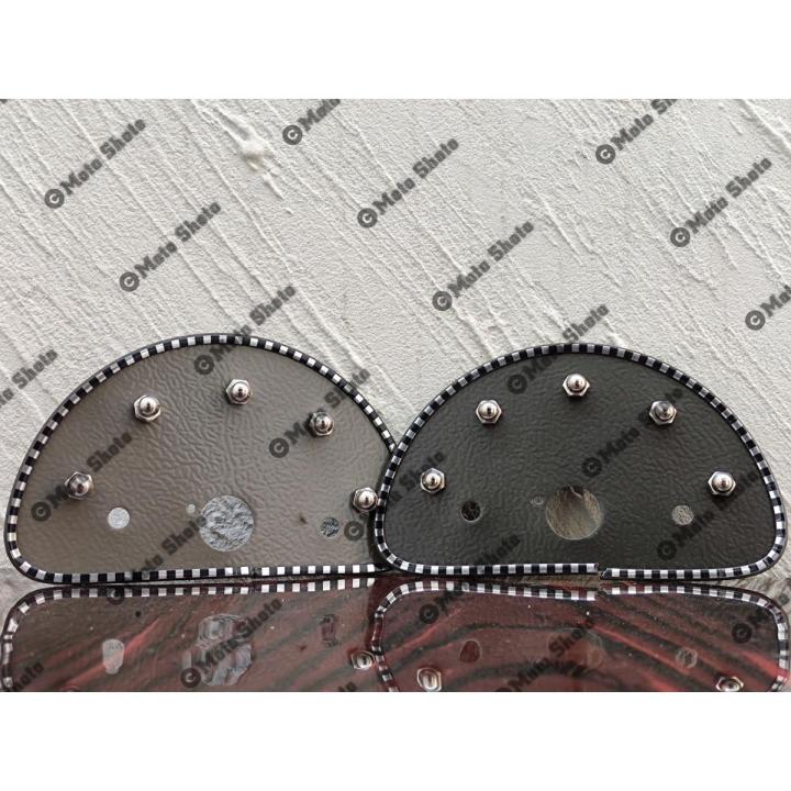 Pack Of 2 Honda CD 70 Fancy Meter Plate Cafe Racer Style Motorcycle SpeedoMeter Plate Nut Cover Universal For All Bikes