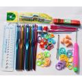 Basic Sewing Knitting Tools Set Aluminum Crochet Hooks Needles Set Stitches knitting Needles Craft Weave Accessories With Case. 