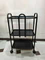 Mini Trolley-Trolley 3 Tray Wheels Moving Trolley-Side Table Trolley-Kitchen Trolley-Saloon trolley-Kitchen trolley-Tea trolley. 