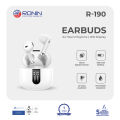 Ronin R-190 TWS Earbuds, 13mm Driver & Bluetooth 5.3, High Bass Sound, 350 mah Battery & 4 Hours Playtime, Digital Display, AI Voice Assistant, High Bass & IPX4 Water Resistant, Clear Sound & Hands-Free Calls. 