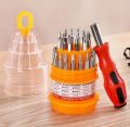 Screwdriver 31 in 1, Repairing Interchangeable Precise Screwdriver Tool Set Kit with Magnetic Holder for PC, Household Furniture, Tablet, Game, Console, Electronic Devices. 