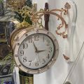 Modern Luxury Double Sided Clock hanging Living Room Silent two-way clock Fancy And Attractive Wall Clock For Home Interior restaurant wall hanging quartz clock and Decor High Quality Beautiful Wall Clock. 