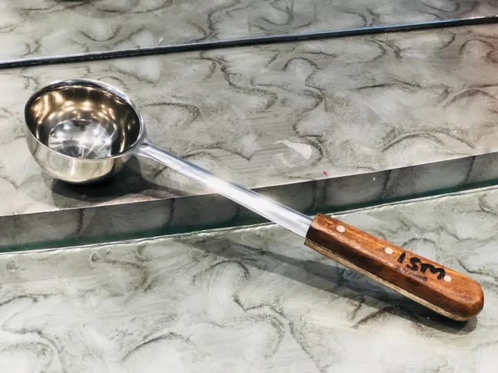 Spoon%20-%20Milk%20or%20Tea%20Spoon%20-%20High%20Quality%20Small%2012"%20Stainless%20Steel%20Wooden%20Handle%20Milk%20Pouring%20Tea%20Laddle%20Cooking%20Deep%20Spoon%20%DA%86%D8%A7%D8%A6%DB%92%20%D9%88%D8%A7%D9%84%D8%A7%20%D9%BE%D9%88%D8%A7%20-%20Image%202