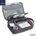 WIWU Minimalist Tech Pouch Travel Electronic Organizer Bag, Waterproof Electronics Accessories Pouch Bag for Apple Pencil, Hard Drives, Power bank, Cable, Charger, Phone, USB, SD Card (Black). 