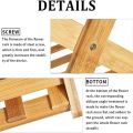 Folding Bamboo Shoe Storage Racks Portable Storage Without Installation 3 Tier. 