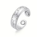 Jiayi AliExpress cross-border light luxury fashion red copper plum blossom four magnet magnetic therapy ring couple ring spot. 