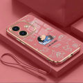realme Note 60 note60 50 Glossy Leisure Crayon Shin-chan Casing Square Edges Plating Back TPU Soft Case Cover. 