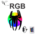 InsideDecors(ID) Spiderman 3D LED Night LED Light - Spider Logo Wall Decor | Marvel Superhero Game Room Sign | Christmas Gift for Kids & Fans | Glowing Spider Wall Art. 