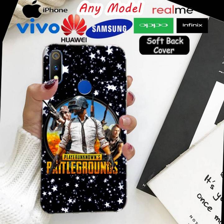 Any Model Oppo Huawei Infinix Vivoo Samsung Realmee Nokia & iPhone Back Cover Case -  Latest PUBG  Soft Cover
