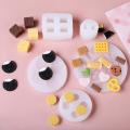 1Pcs Biscuit Resin Mold DIY Cream Cake Biscuit Candle Decoration Silicone Molds. 