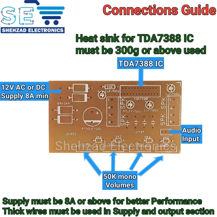 TDA7388%204%20Channels%20Amplifier%20Board%20Spare%20Parts%2045W+45W+45W+45W%20DIY%20Kit%20-%20Image%202