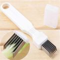 Kitchen Tool Stainless Steel Green Spring Onion Shredder Slicer Cutter Easy Handle. 