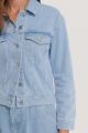 Women Longline Denim Jacket. 