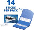 TRIDENT BUBBLE GUM ALL FLAVORS AVAILABLE 14 STICKS. PRICE FOR ONE PRODUCT EACH BUBBLE PKT. 