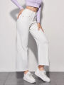 White Wide Jeans for Women | High Waist Loose Fit. 