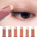 2 In 1 Double Color Gradient Velvet Eyeshadow Stick | Waterproof, Long Lasting Shimmer Metallic Eye Makeup | Professional Bicolor Glitter Velvet Eye Shadow Stick | Lazy Makeup, Pigment Eyeshadow | Waterproof Shimmer Velvet Eye Shadow Cosmetic for Lasting. 