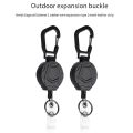 4 Pack Retractable Keychain, Badge Holders, Badge Reel with 23.6Inch Retractable Cord, Multitool Carabiner Key Chain Durable Easy Install. 