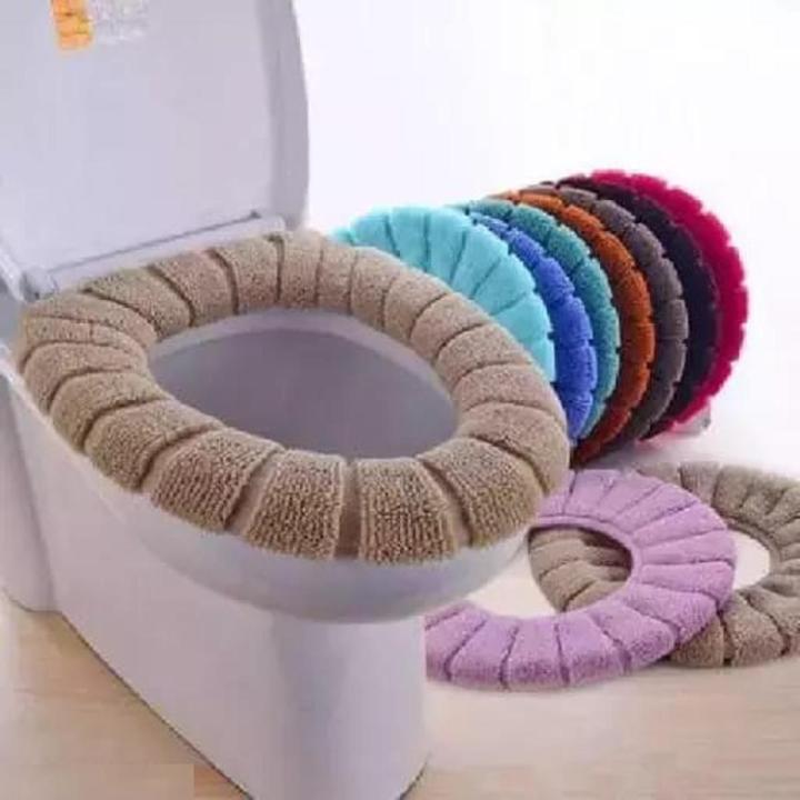 Bathroom Toilet Seat Cover Warmer Soft Washable Mattress Covers Seat Cushion Toilet Cover - 1 Piece - MS