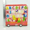 Digital Wooden Alphabet bus - Toy car - Alphabet sorting - Alphabet Puzzle - Intelligence Box - Alphabet Car. 