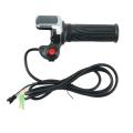 48V Electric Bicycle Scooter Speed Throttle Grip LCD Display with Switch EBike Twist Throttle Accelerator Handlebar Grip. 