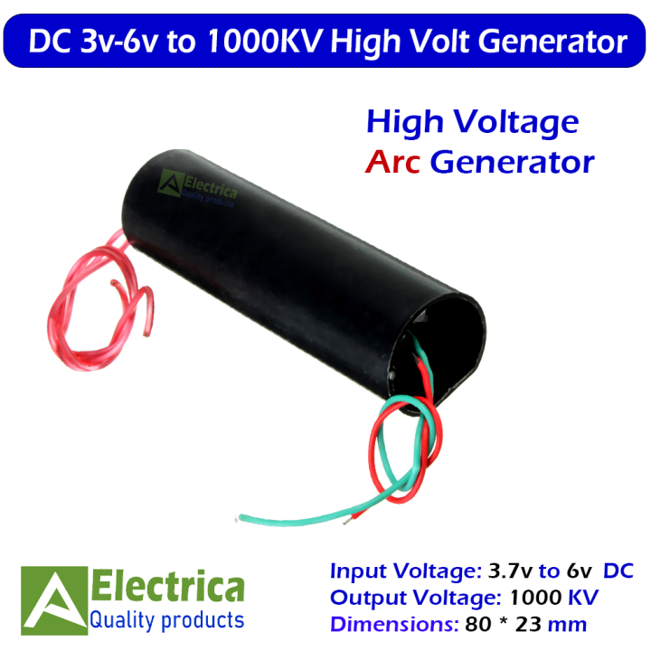 DC 3v-6v To 1000KV High-Voltage Generator 3v to 1000000 Step-Up Boost Arc Generator Ignition Coil by Electrica