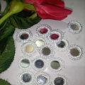 12 pcs handmade karoshiya round mirror work for dress/mirror work for dupata/ mirror work for shirt/ mirror work for trouser. 