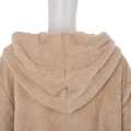 Women Autumn Winter Oversized Jacket Coat Fashion Open Hooded Coat Female Long Sleeve Fuzzy Jacket Casual Outwear Khaki XXL. 