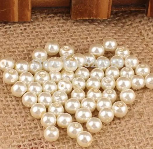 Off White Pearls Beads 100/85pc craft supplies