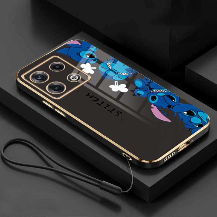infinix Note 40 Pro note40 Pro+ 5G Pro 5G Casing Cartoon Monsters Mobile Case Big Eyes Stitch Straight Edge Full Camera Protected Cover