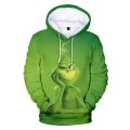 Green Haired Grinch Anime Hoodie Hoodies Men Sweatshirt Lounge Wear Fashion Grinch Hooded 3D Streetwear Men Clothing XXS-4XL. 