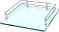 Patel wala Glass TV Set Up Box Stand Wifi Router Stand Wall Shelf Multipurpose Wall Mount Stand With Heavy SS Bracket ( 10x9 Inches, Clear ) Glass Wall Shelf  (Number of Shelves - 1, Clear). 