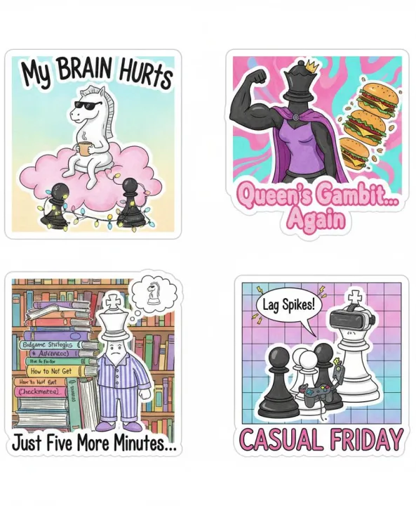 Chess%20Humor%20Funny%20Chess%20Memes%20Aesthetic%20Stickers%20Board%20Game%20Art%20Chess%20Player%20Gift%20%20Gaming%20Stickers%20Laptop%20Decals%20&%20Mobile%20Back%20Cover%20Water%20Bottle%20Stickers%20Planner%20Journal%20Stickers%20Cute%20Chess%20Art%20King%20Queen%20Unicorn%20Pack%20Of%204%20Sticker%20Each%20Size%203%20x%203%20Inch%20-%20Image%203